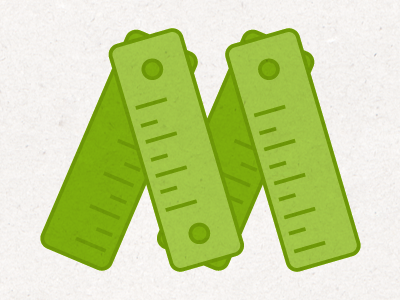 Measurement green illustration ruler