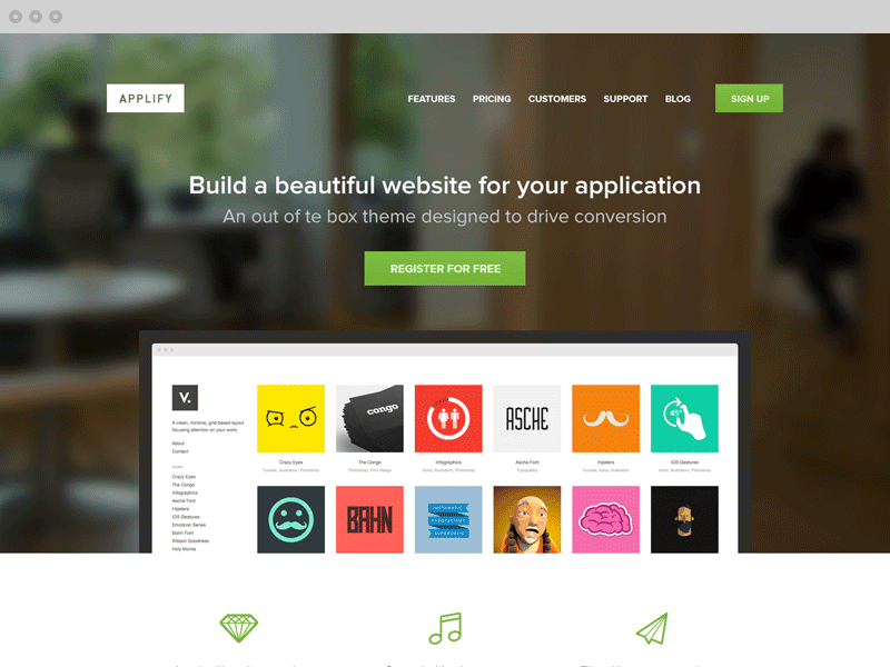 Applify landing website wordpress theme