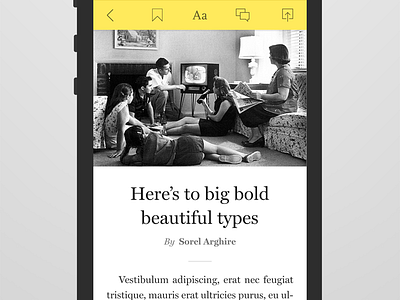 Mobile article article blog flat ios7 mobile news