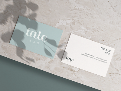 TALC lab visit card blerus concept illustrator logodesign logotype minimal simple design talc visiting card design