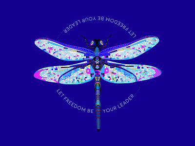 Dragonfly apparel concept dragonfly fashion illustraion illustration art illustrator life pattern psychedelic quote stamp style summer trendy tshirt youth