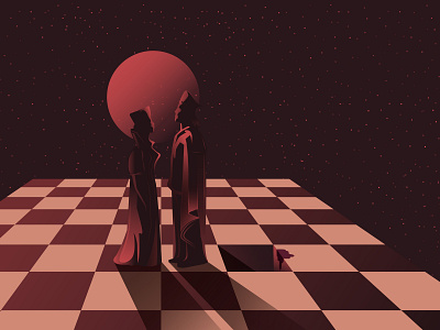 THE TRAP apparel banner blood chess concept couple dribbble fake fashion fullmoon galaxy illustration illustrator king love minimal queen trap tshirt