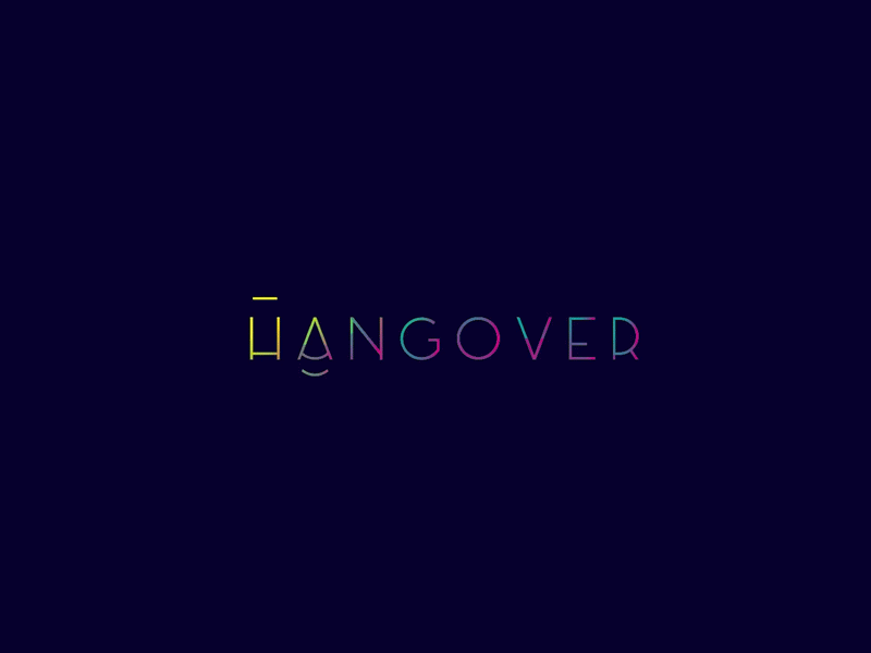 Hangover alcohol animated gif club concept drank dribbble drink drunk friends hangover last night logo logotype music