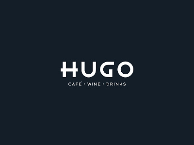 HUGO banner banner ads blerus brand identity celebrate character club coffee corner dribble drinks harmony hugo logo logotype minimal online party terrace wine