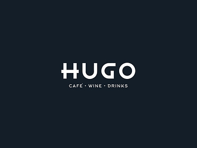 HUGO banner banner ads blerus brand identity celebrate character club coffee corner dribble drinks harmony hugo logo logotype minimal online party terrace wine