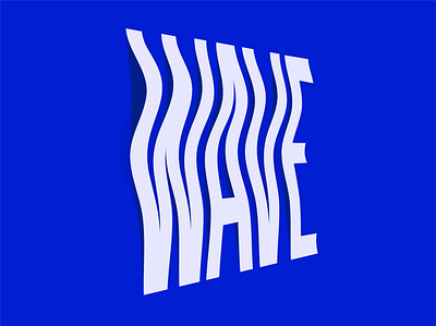 wave blerus blue condensed dribbble electric illustraion liquid logotype ocean shadow typography vector water wave