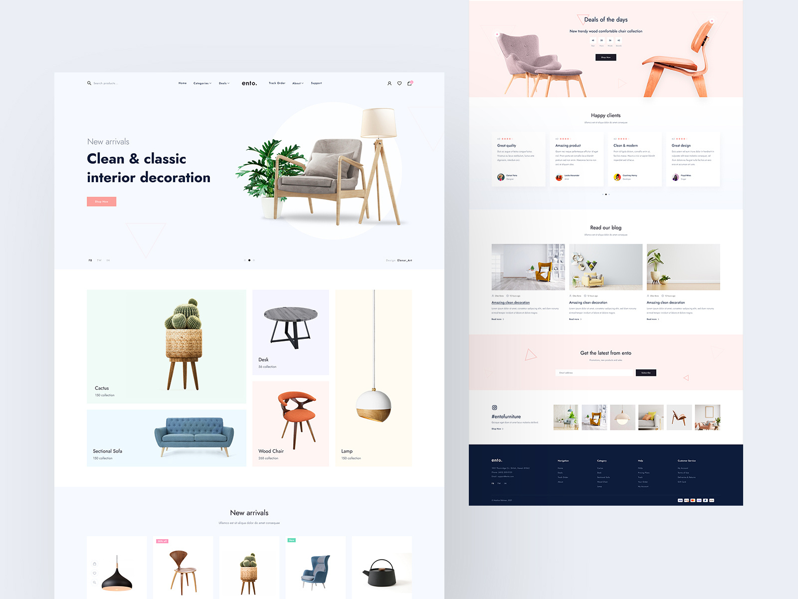 Ento. - Furniture eCommerce Website Design by Moshiur Rahman on Dribbble