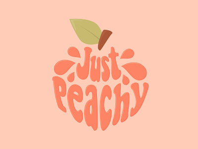 Just Peachy Lettering Poster