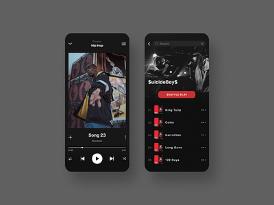 Music App app apple application design behance design dribble figma hiph ios minimal mobile music app playlist rap song ui uidesign uiux uxdesign