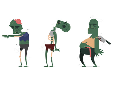 Zombie Guys character design design illustration illustrator photoshop zombie