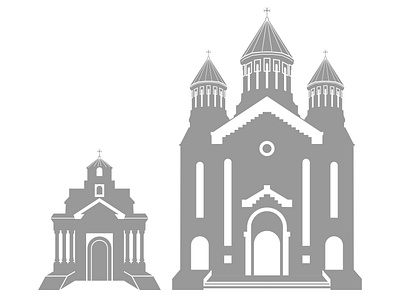 Saint Gregory The Illuminator Cathedral in Antelias antelias ararat armenia armenian cathedral vector church graphicdesign illustration logo saint saint gregory the illuminator saints հայաստան