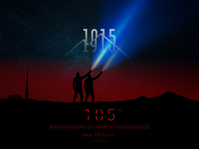 105th anniversary of the Armenian Genocide 1915 24.04.2020 ararat armenian genocide flashlight graphicdesign illustration masis space www.1915.life yerevan հայաստան