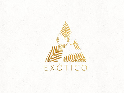 Logo design | Exótico dribbble exótico exótico graphic design illustration logo logo design logo designer tropical leaves tropical logo typogaphy