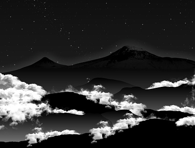 Ararat mountain | Armenia ararat armenia black blackandwhite cloud dribbble graphicdesign masis vector vectorart yerevan հայաստան