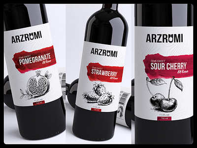 Wine label design “Arzrumi”