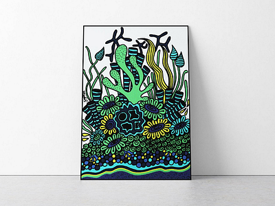 Aqua Life Acrylic Painting By Sapna Kissoondoyal On Dribbble