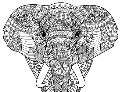 Elephant Mandala acrylic acrylic painting artist doodle doodle art doodleart hand draw illustration mandala