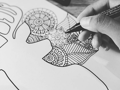 Oh deer branding design doodle doodleart hand draw illustration logo mandala typography vector