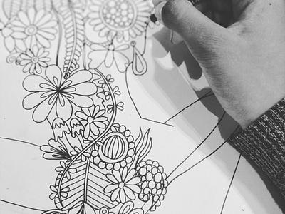 Cover my hair with flowers art artist artlife delicate details doodle feminine flowers hair hand drawn lady love mandala nature woman women