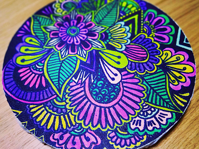 Mandala acrylic painting art art lovers artist colourful details doodle graphic designer love mandala