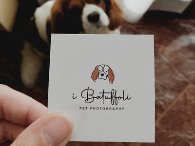 I Batuffoli pet photography logo design business card business card design businesscard dog logo illustration logo logo design logotype pet typo typography