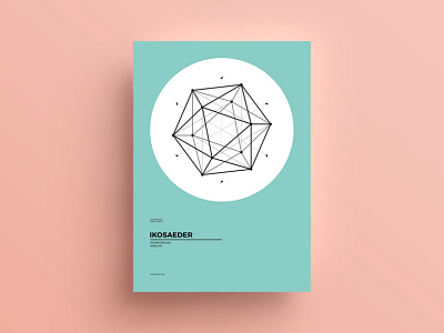 Poster Series 01 / Mathematics clean design icosahedron illustration mathematics minimalism minimalist poster poster design print print design vector
