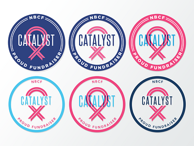 Catalyst Fundraiser Badges graphic identity illustration