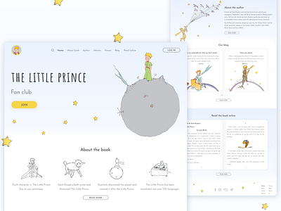 Website for fans of The Little Prince books design fansite web