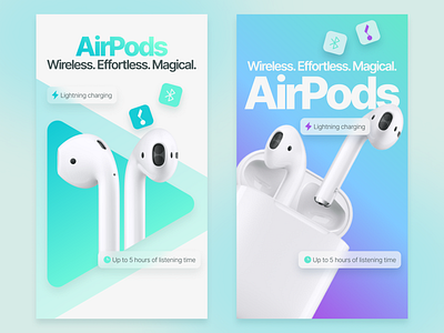 Social Media Banners advertisement airpods design graphic design social media