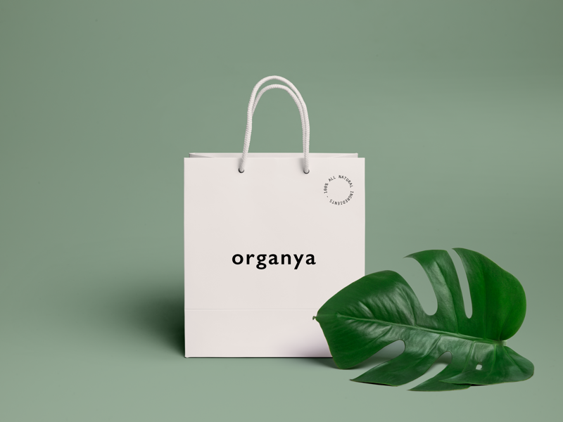 Organya cosmetics graphic design logo brand identity branding packaging minimal
