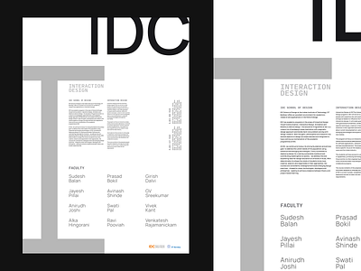 Poster for Interaction design program at IDC School of design poster typography
