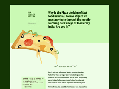 Food blog design