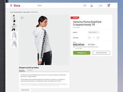 Livra - Product page design e commerce website ui ux ux ui web website website design