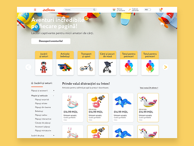 Jucarenia - Category page design e commerce website ui ux ux ui web website website design