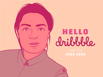 Dribbble Jana illustration portrait portraitillustration vector vectorillustration