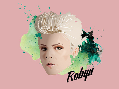 Robyn aquarell illustration music musicportrait photoshop portrait portraitillustration vector vectorillustration