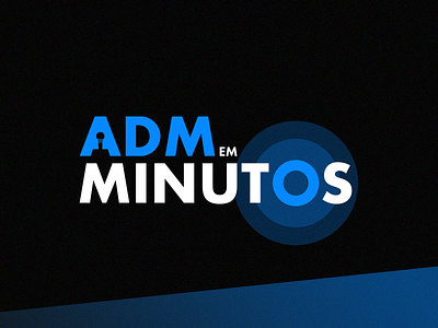 Adm em minutos admin administration black blue branding design identity illustrator logo minutes talks