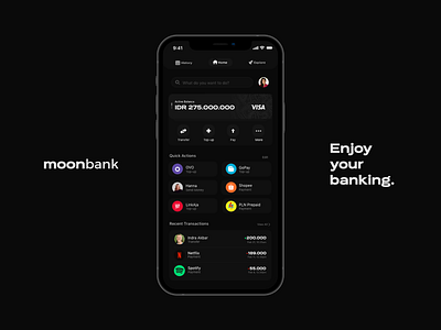 MoonBank - Mobile Banking Application Design