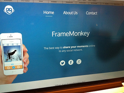 FrameMonkey - the best way to share moments awesome design entrepreneur frame monkey online startup ui videos website
