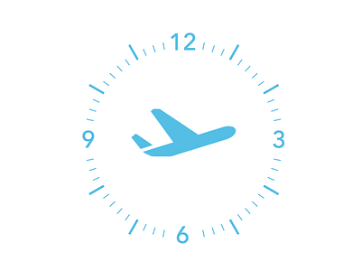 Time Travel Works Branding Logo Airplane airplane awesome blue branding flat logo time