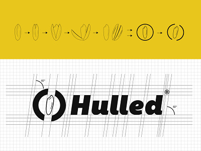 Hulled - Rice Packaging Brand branding design graphic grid logo packaging type typography