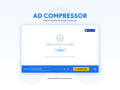 Ad Compressor angular figma google ads material progressive web app website