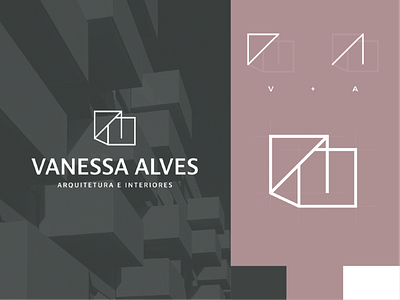 Vanessa Alves | arquitetura e interiores abstract architect architecture brand branding interior design logo minimalism minimalist symbol