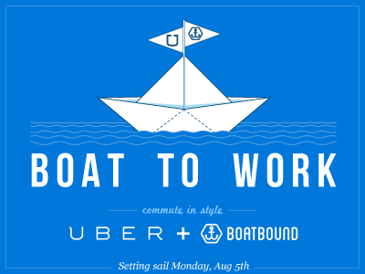 Uber + Boatbound boat boatbound origami uber