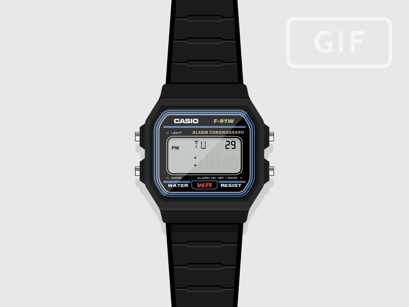 The Classic animated clock css watch