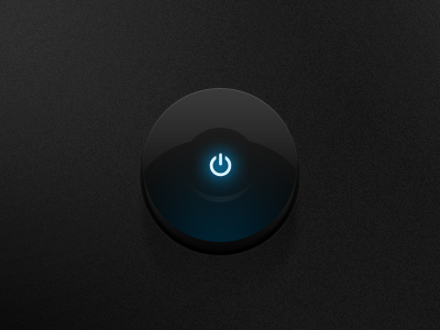 PSD | Dark Glossy Power Button button dark free glass glossy glow power psd reflect reflection shiny ui