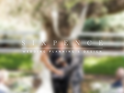 Sixpence Type Logo bride classy logo typography wedding