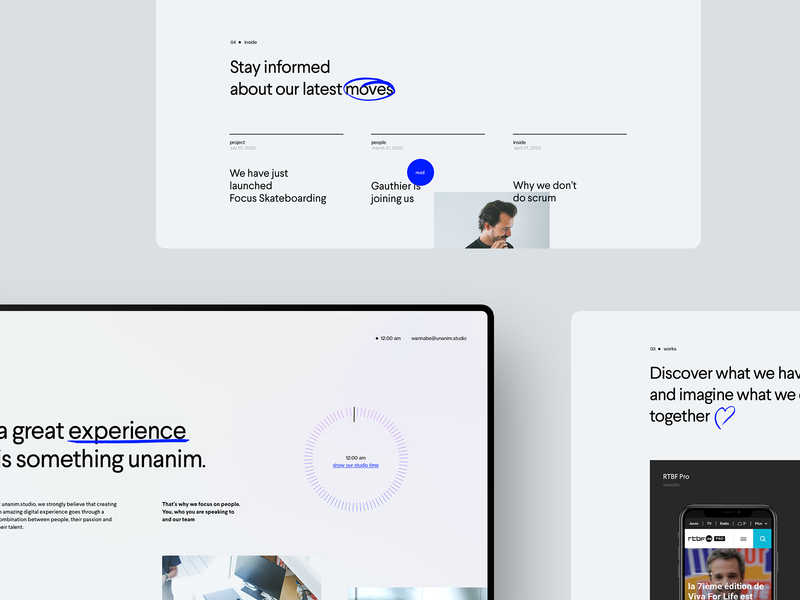 unanim.studio is live. agency studio webdesign website