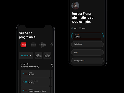 Optimised experience for RTBF Pro. form mobile ui ux webdesign