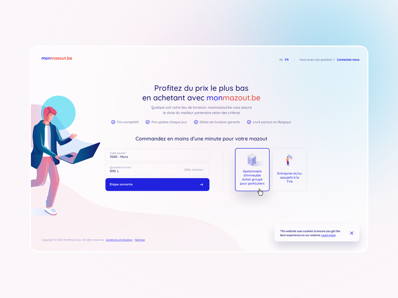 monmazout.be blur clean form shadow shape ui ux webdesign website